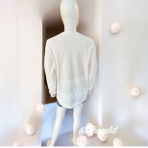 Sequin egg white corded Easter holiday pullover S M L XL 2 XL - Picture 4 of 4